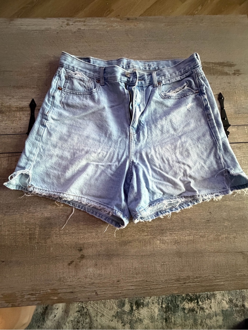 American Eagle Outfitters Light Wash Denim Cutoff Shorts
